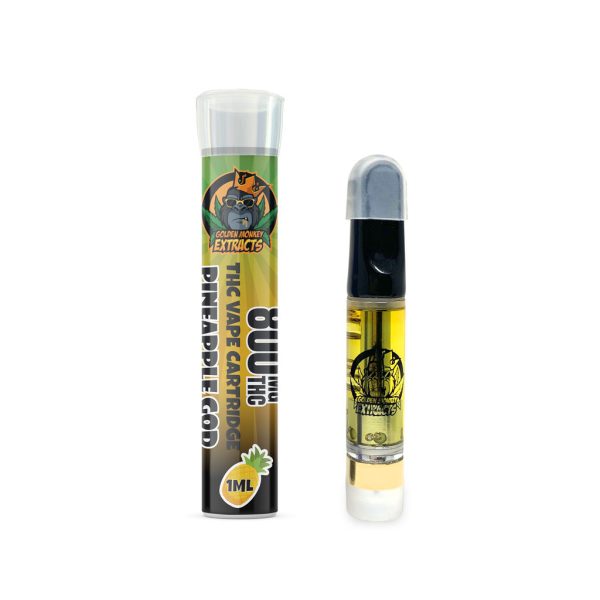 Pineapple God THC Vape Cartridge By Golden Monkey Extracts (0.8g)