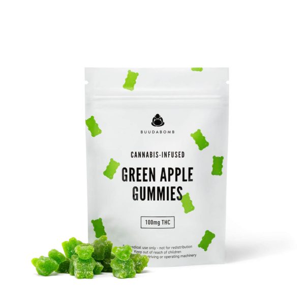 Buudabomb Green Apple 100mg Gummies