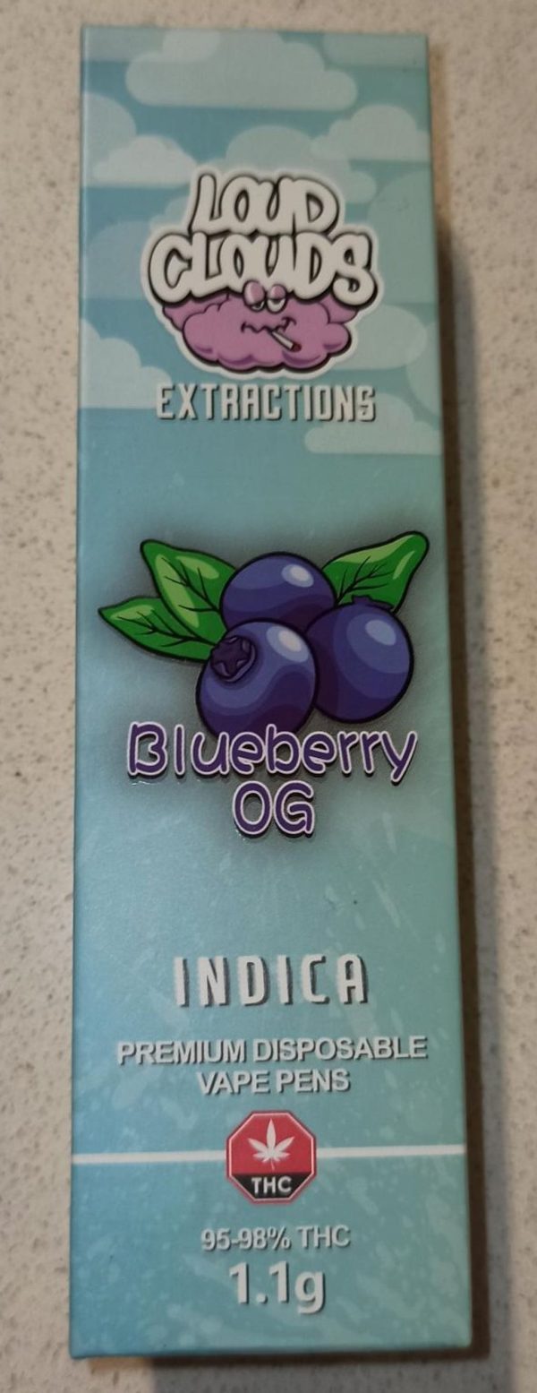 Loud Clouds Vape Pen ☁️ ️1.1g Blueberry OG D9 Premium Potency SPECIAL $50!