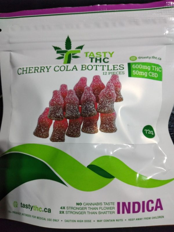 TASTY THC CHERRY COLA BOTTLES          INDICA  ** 600mg PER PACK!!