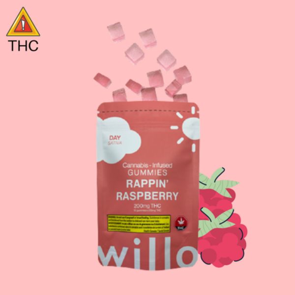 Willo Rappin Raspberry 200mg Gummies