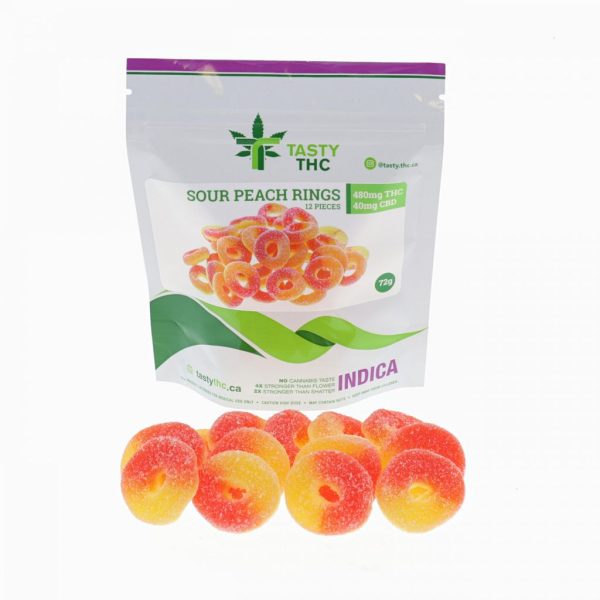 TASTY THC SOUR PEACH RINGS 600MG